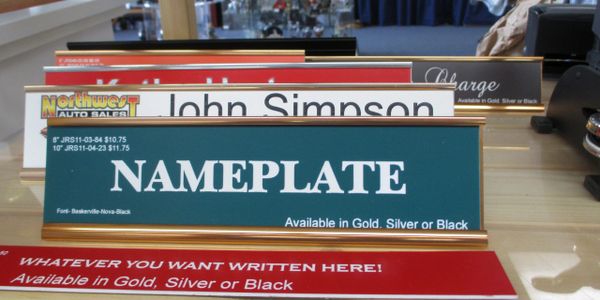 name plates