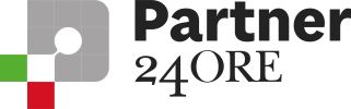 Logo of Partner 24ORE with colored squares and bold text.