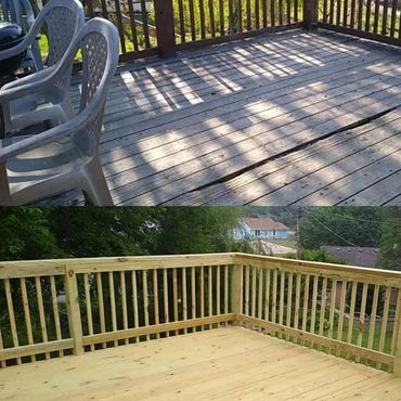 Deck Rebuild before and after photos