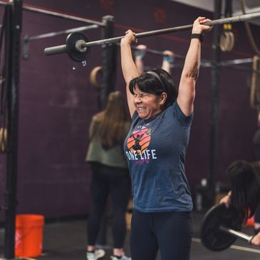 Woman performing a CrossFit workout