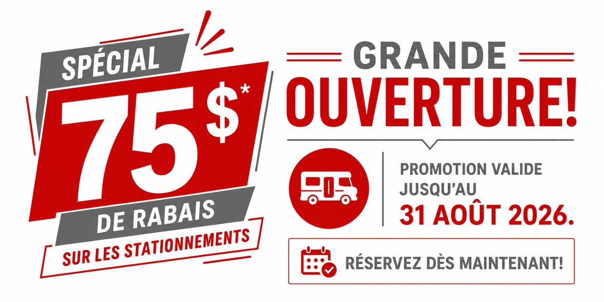 promotion de grande ouverture pour les stationnement mini-entrepôt.