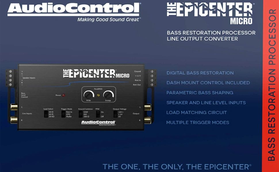 AudioControl The Epicenter Micro Bass restoration processor and line