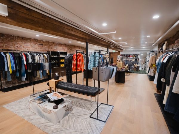Interior of Park City's luxury shopping destination