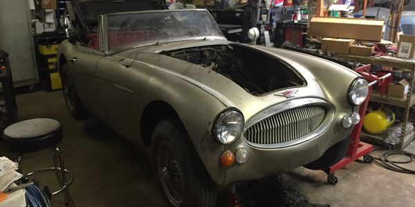 Austin Healy BJ8 undergoing a full restoration