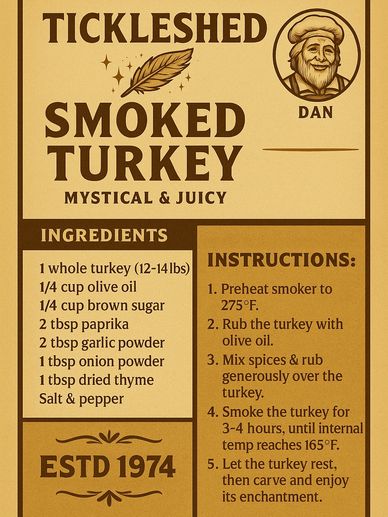 Smoked turkey recipe card 