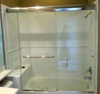 Bypass Sliding Glass Shower Enclosure