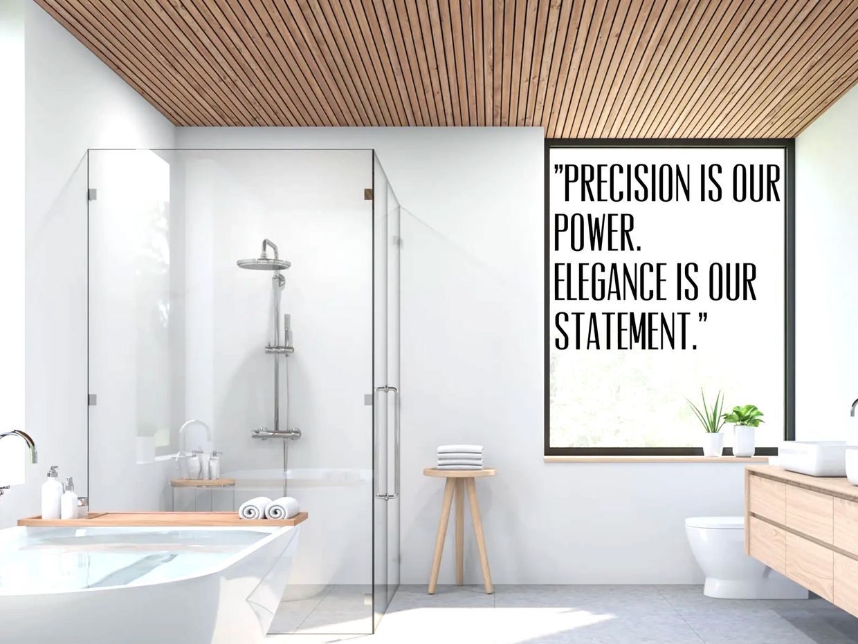 Frameless Glass Shower in a clean and modern stylish bathroom