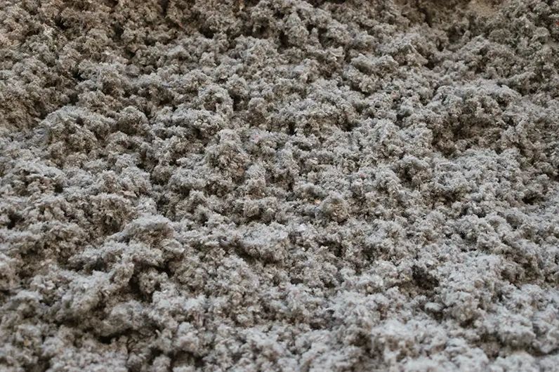 Close-up of insulation covering