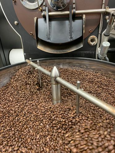 Onsite coffee roasting - artisan coffee roaster. Organic coffee beans. Fair trade coffee beans 