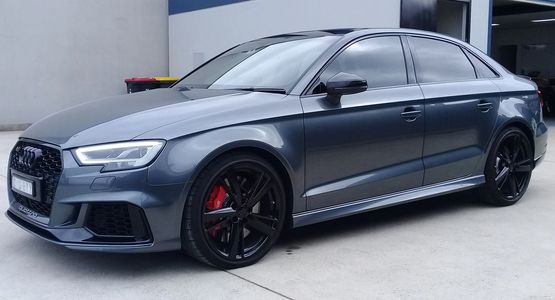 Grey Audi with UltraGard Window Tinting applied