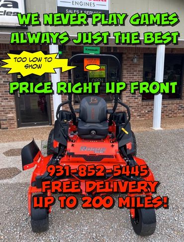 2025 BAD BOY ROGUE 61"
KAWASAKI ENGINE $10658.00