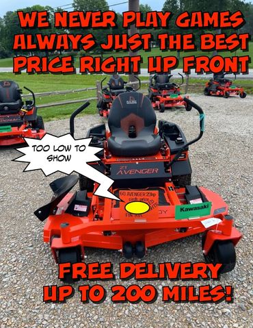 2025 BAD BOY ZT AVENGER KAWASAKI 60" $4679.00