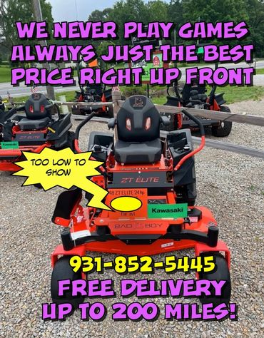 2025 BAD BOY ZT ELITE 48" KAWASAKI ENGINE  $5258.00