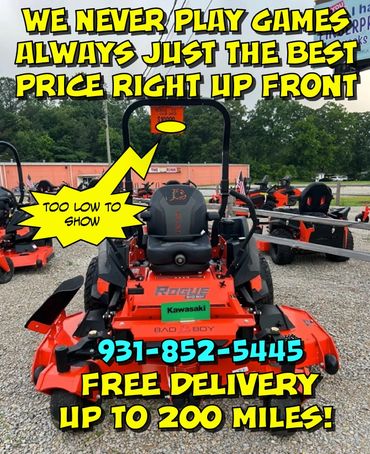 2025 BAD BOY ROGUE 72" KAWASAKI ENGINE $10758.00