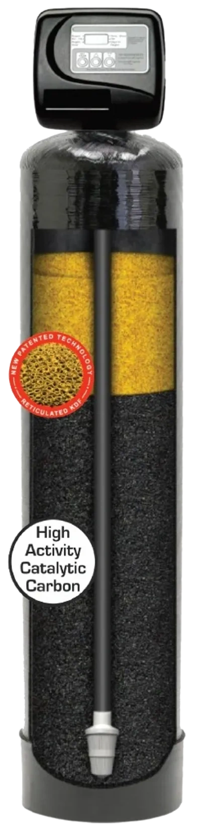 KDF 55 foam with 14 patents and High activity Carbon makes the water pure.