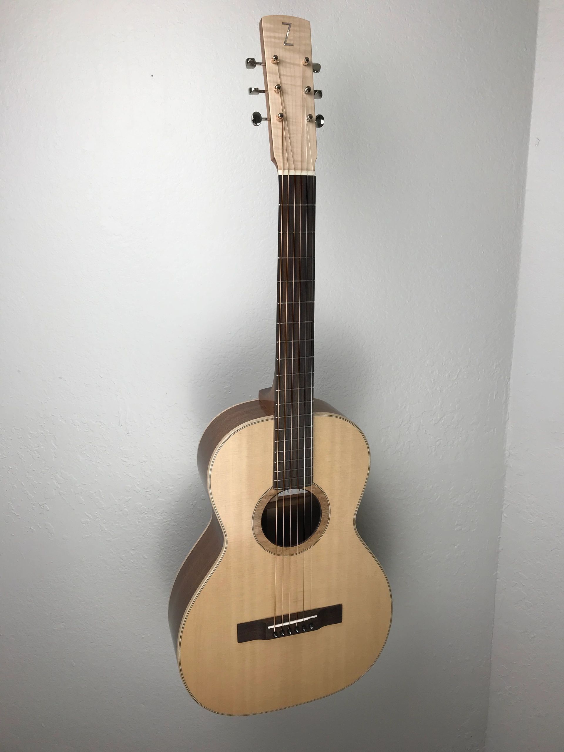 Cuban Mahagony Acoustic guitar Parlor guitar.  Zimbelman Guitars  Luthier  Colorado Springs Colorado
