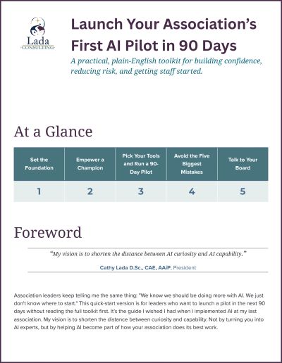 The cover for the Association AI Pilot Quick Start Guide.