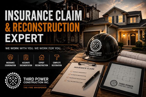Insurance claim and reconstruction expert services by Third Power Construction Inc.