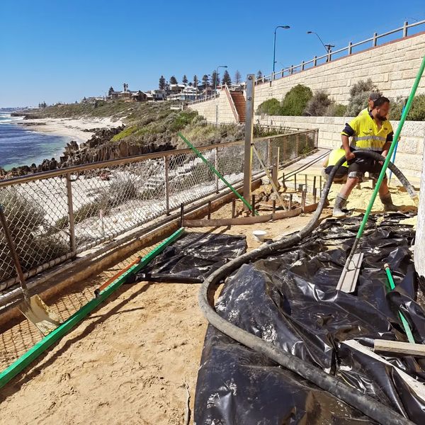 Concrete Line Pump. Perth concrete line pump. trigg beach, western Australia. Concrete line pump hir