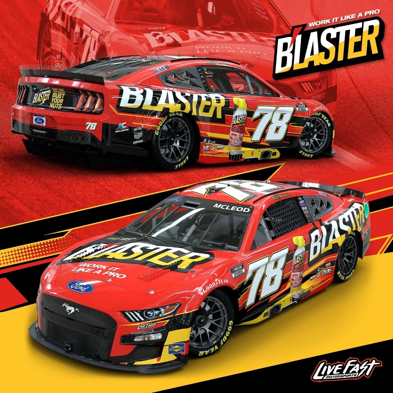 Blaster to Partner NASCARs Live Fast Motorsports