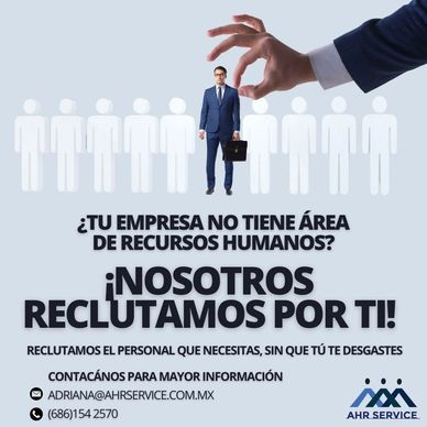 Publicidad de servicio de reclutamiento de personal.