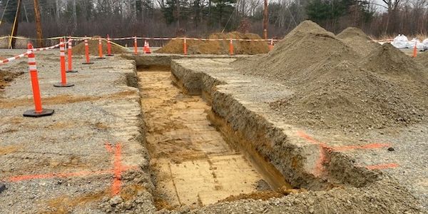 Footing foundation excavation