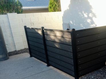 Privacy pool equipment fence black powder coat finish 