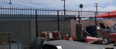 Commercial spear top security fence for AZ Auto Doctor. Scottsdale, Arizona. 