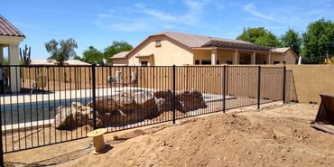 Wrought iron pool fence in Peoria Arizona 