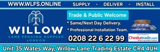 Willow lane fencing supplies London 