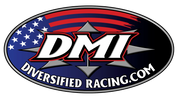 Logo for Diversified Racing, featuring an American flag theme.