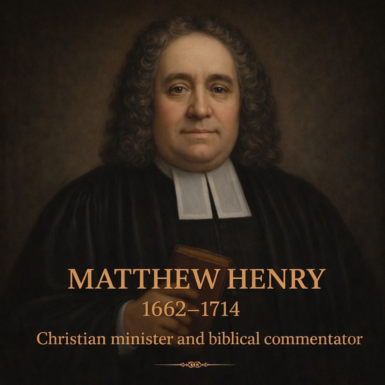 Portrait of Matthew Henry, Christian minister and biblical commentator.