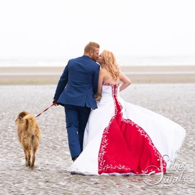 Blending Hearts, wedding, elopement, Yachats, Oregon, coast, beach, Silver Sands Photography, dog
