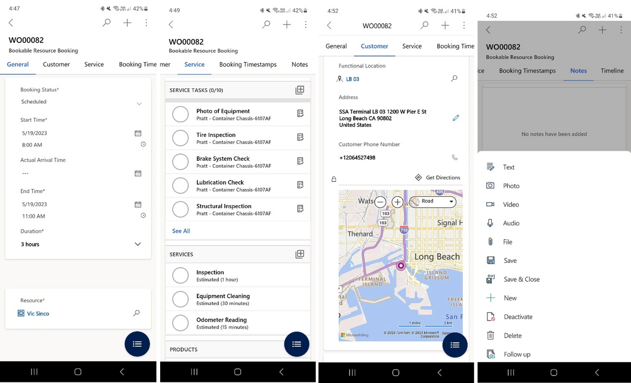 Mobile Application for Dynamics 365 Field Service, D365 Field Service Mobile App, Technician Mobile App