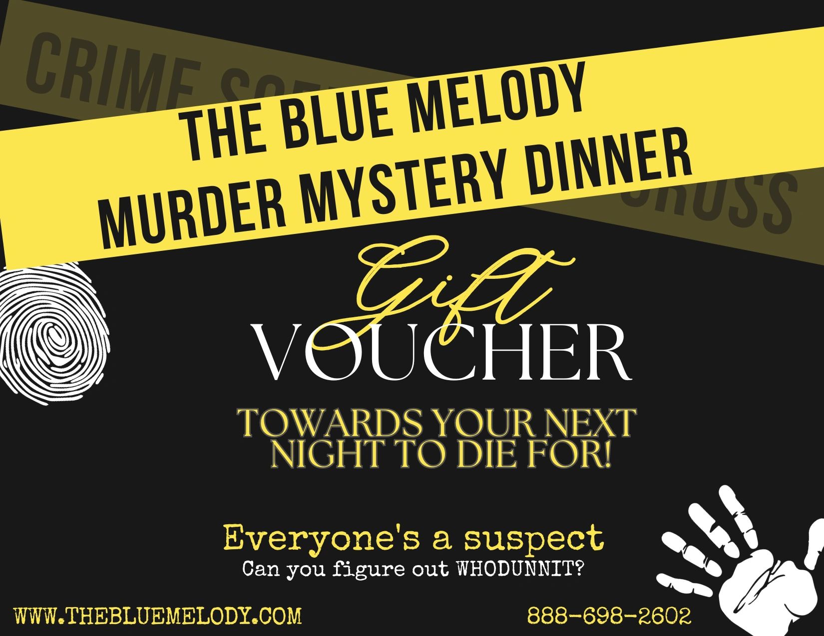 Night of Mystery Gift Card  Murder Mystery Game Gift Card