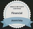 Oracle NetSuite Certified Financial Associate badge.