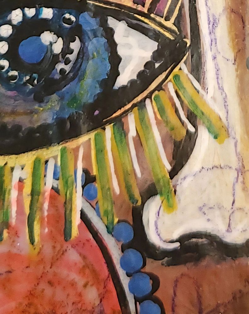 A close up detail shot of the abstract narrative portrait entitled "Hope".