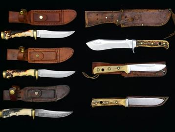 Custom knives, daggers and swords and heirloom swords and military bayonets sold at auction 