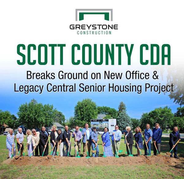 Scott County CDA breaks ground on new office and senior housing project with Greystone Construction.