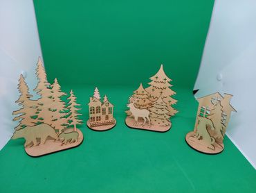 Laser cut Christmas ornaments