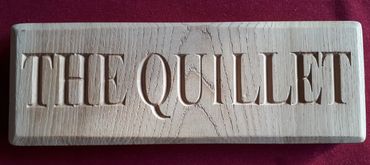 22cm x 18cm Oak
House name plain V carve