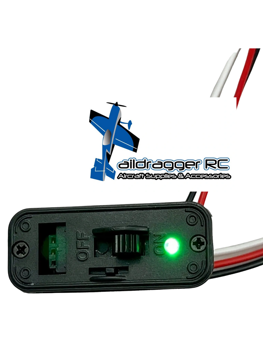 Heavy Duty Power Switch with charge jack and LED on light 20 AWG wire