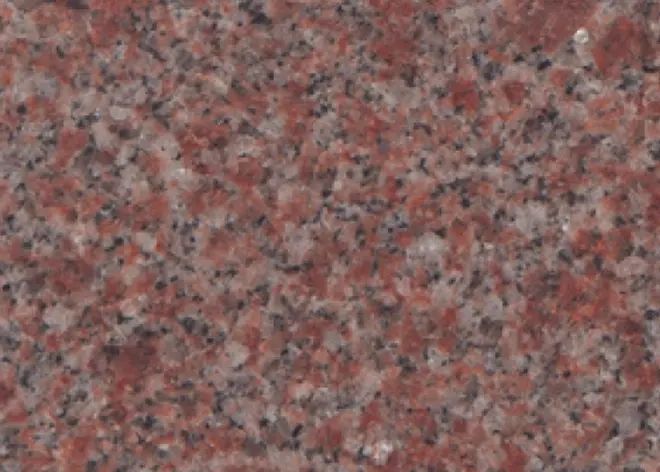 Close-up of red and gray granite texture.