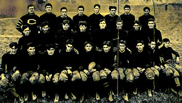 Carlisle Indians. (Jim Thorpe, top row, next to Pop Warner.)