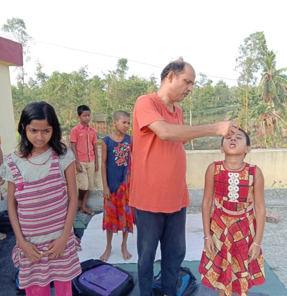 A health camp in a Sunderbans village