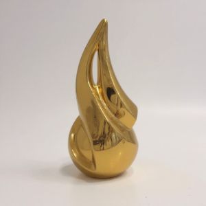 MCM Vanguard Accents Abstract Gold Sculptural Object