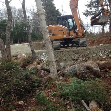 Excavation for a new garage foundation