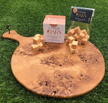 Bespoke Burr Oak paddle board with Upper oaks fudge