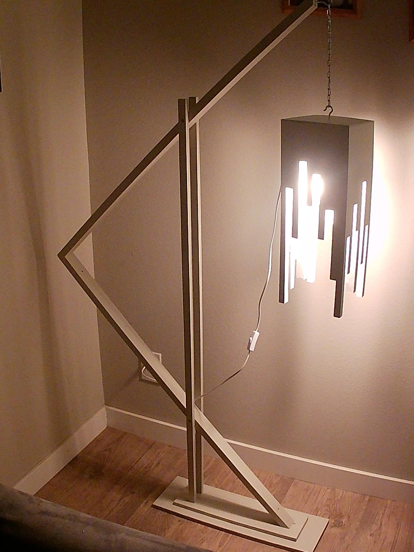 Revival Lamp (made from wood from an old couch)