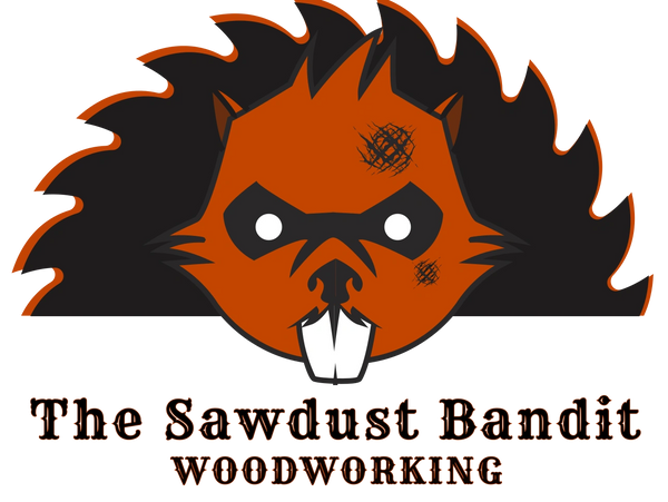 The original logo for the rustic Sawdust Bandit brand. 